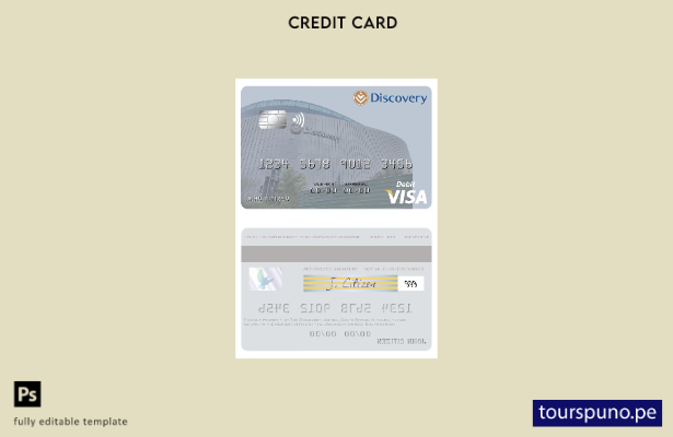 lista para imprimir plantilla de tarjeta de débito visa South Afrcia Discovery L